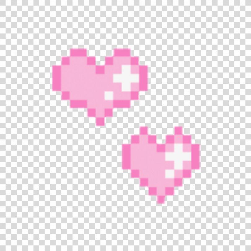 Kawaii Pixel Art, Magenta Pink PNG