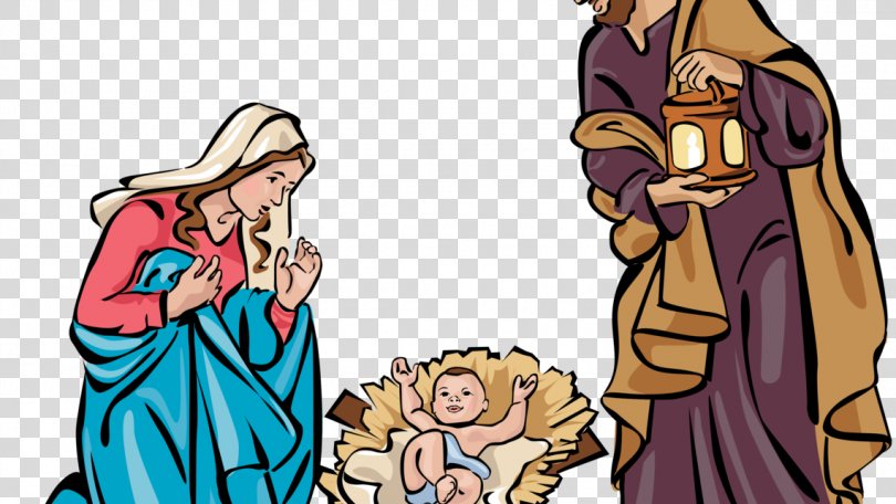 Christmas Graphics Clip Art Nativity Scene Holy Family Nativity Of Jesus, Cartoon Image Of Church PNG