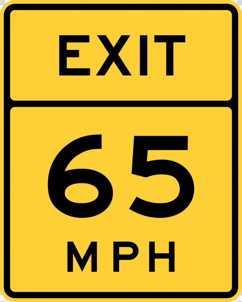 United States Advisory Speed Limit Traffic Sign, Exit PNG