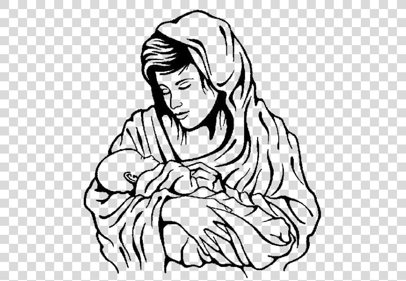 Child Jesus Drawing Coloring Book Infant Clip Art, Black And White Drawings Of Jesus PNG