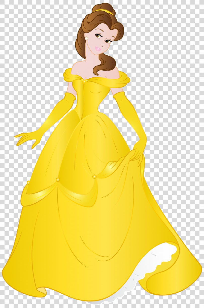 Woman Gown Cartoon Design Illustration, Belle Princess Free Clip Art