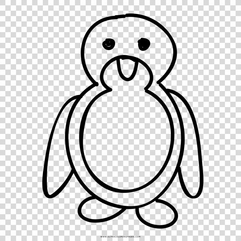 Penguin Black And White Drawing Coloring Book, Penguin PNG