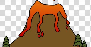 Volcano Lava Clip Art, Cartoon Volcano PNG