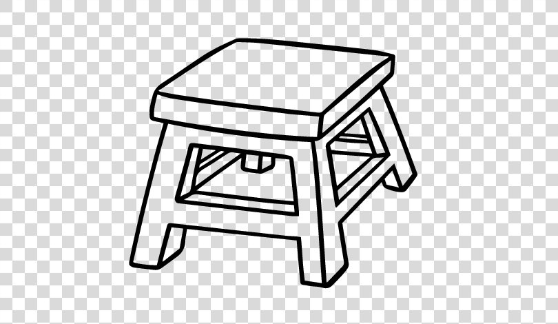 Drawing Coloring Book Bar Stool Painting, Four Legs Table PNG