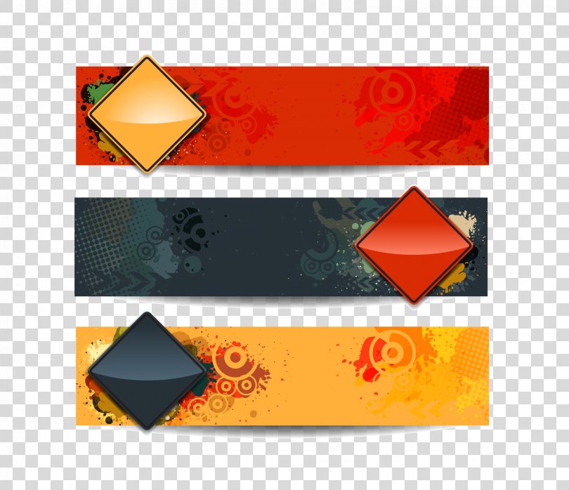 Web Banner, Vector Diamond Ribbon PNG