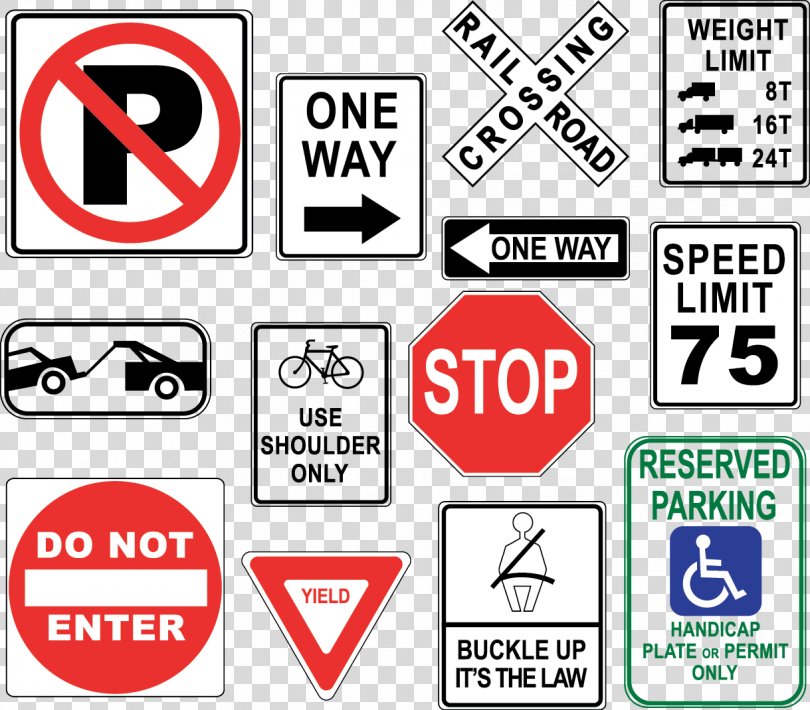 Car Defensive Driving Road Traffic Safety, Vector Traffic Signs PNG