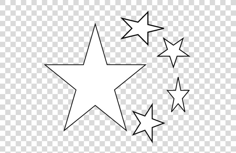 Drawing Coloring Book Black And White Clip Art, Five Star Cliparts PNG