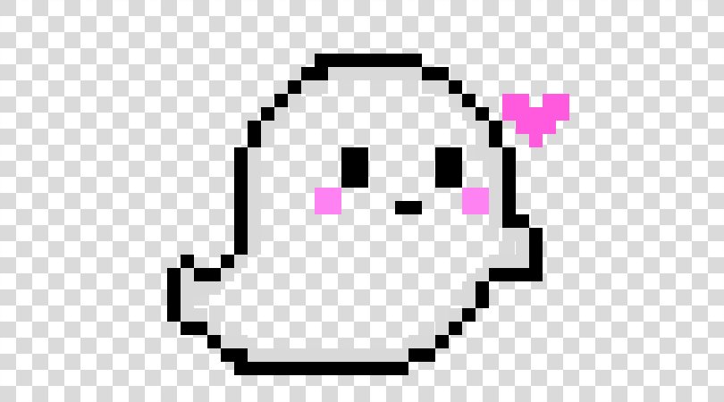 Pixel Art Bead Halloween Pattern, Cute Ghost PNG