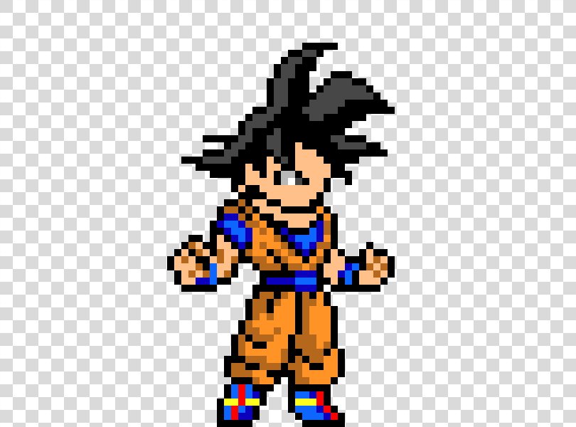 Goku Pixel Art Dragon Ball, Pixels PNG