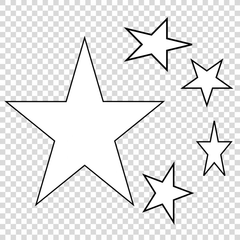 Drawing Coloring Book Black And White Clip Art, Five Star Cliparts PNG