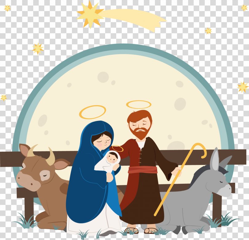 Nativity Of Jesus Child Jesus Drawing Illustration, Vector Jesus PNG
