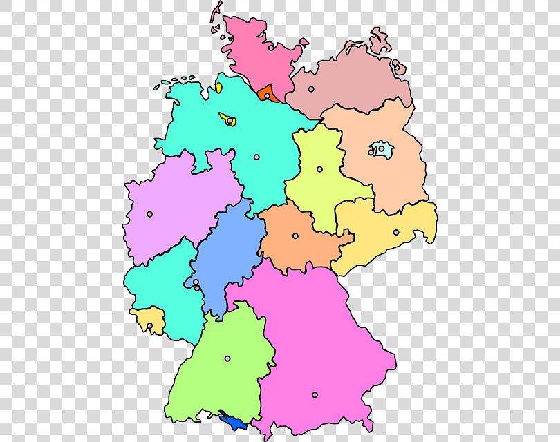 States Of Germany Berlin Germany Map Clip Art, Map PNG