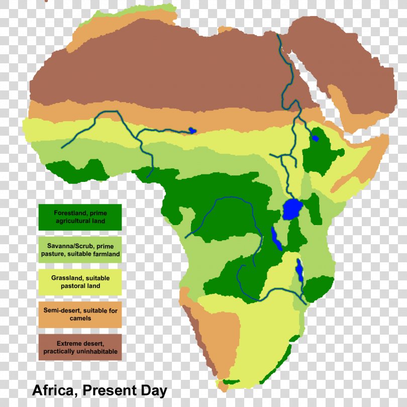 Africa Savanna Map Grassland Geography, Africa PNG
