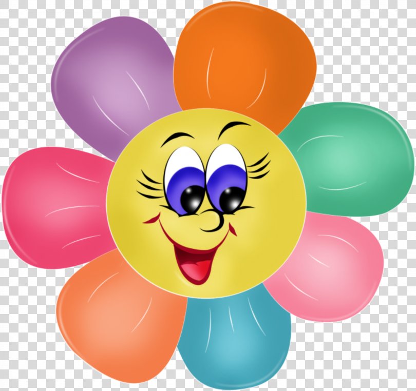 Smiley Emoticon Flower Clip Art, Happy Flower PNG