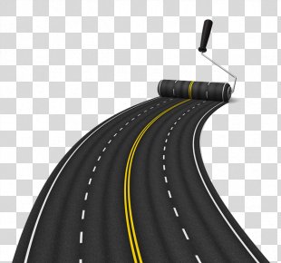 Road Curve Asphalt Concrete Clip Art, Road With Grass Clipart PNG