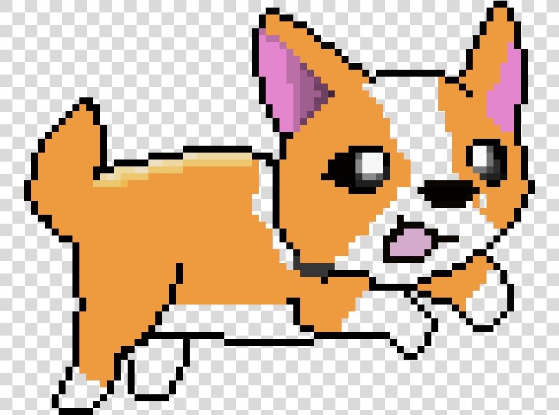 Dog Pixel Art, Fawn Sticker PNG