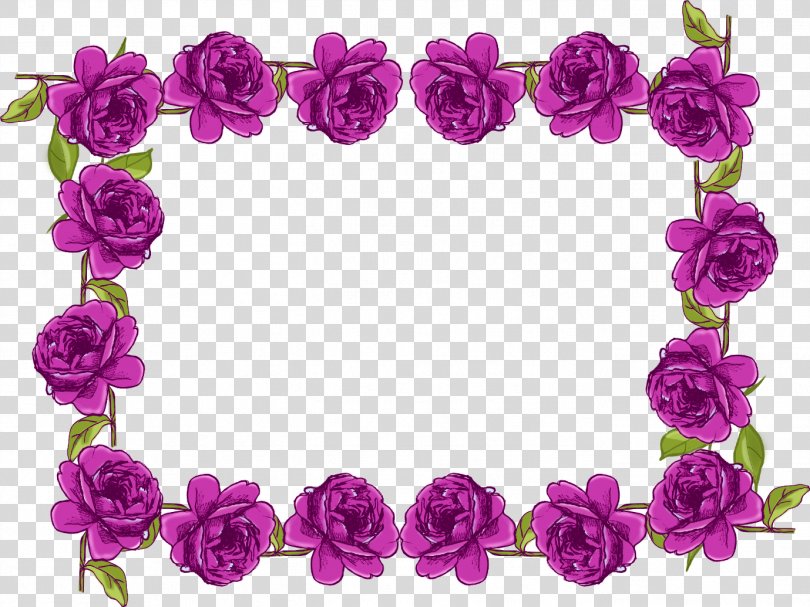 Purple Flower Rose Clip Art, Rose Frame PNG