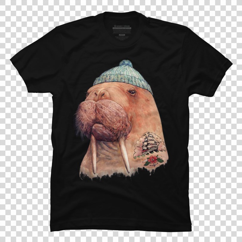 Long-sleeved T-shirt Hoodie Clothing, Walrus PNG