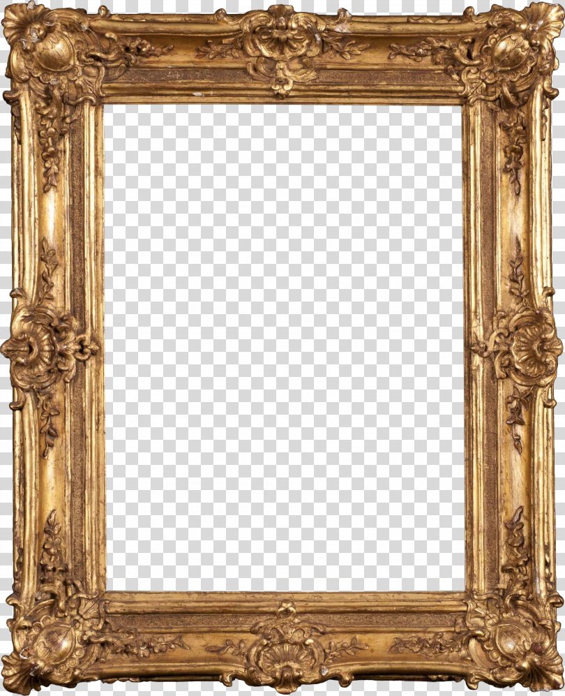 Picture Frame Digital Photo Frame Tableau, Gold Pattern Frame PNG