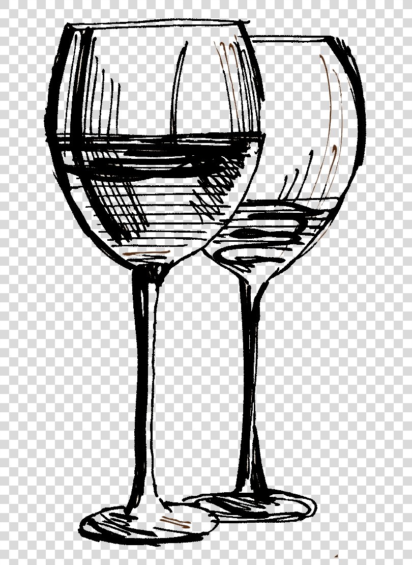 Wine Glass Red Wine Champagne Glass Restaurant, Cafe Sketch PNG