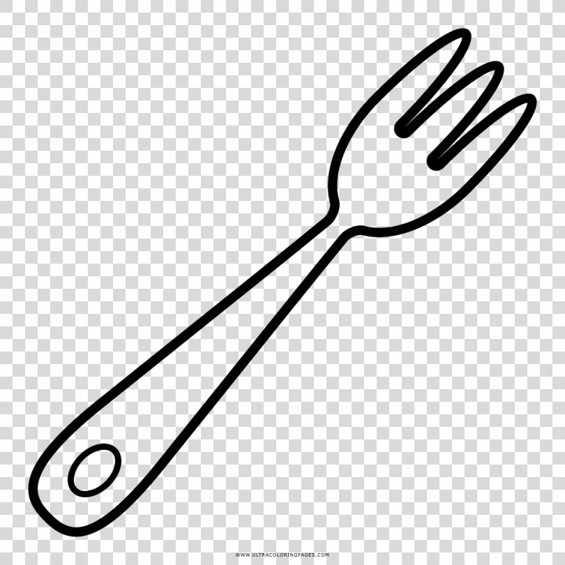 Drawing Coloring Book Line Art Fork Black And White, Ear PNG